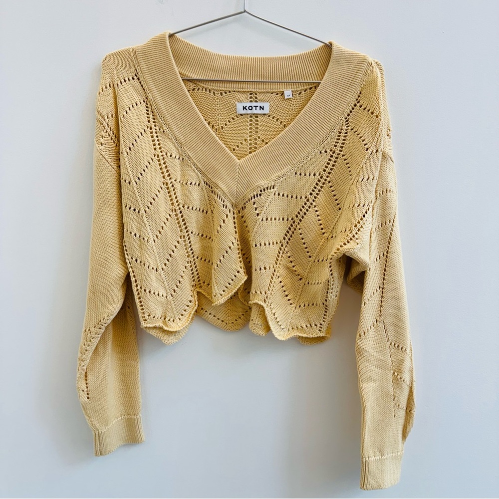 KOTN Women's Sweater in Light Yellow